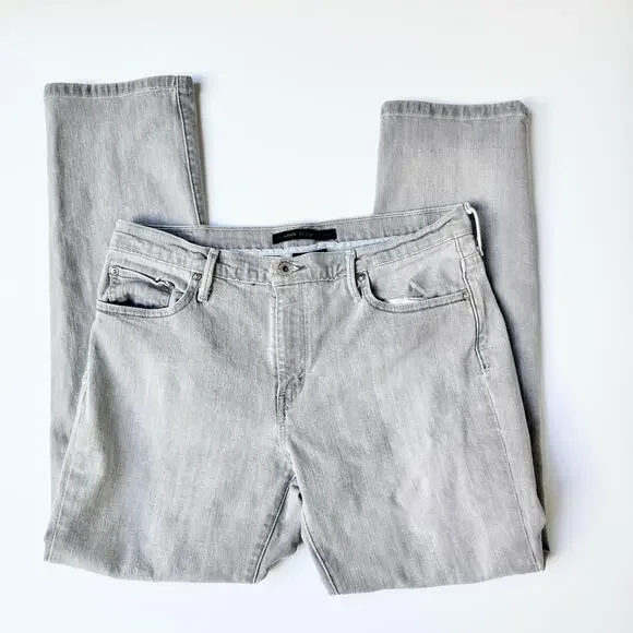 Levi's The Original Jean Grey Mid Rise Straight Leg Boyfriend Jeans 10 Medium - Picture 2 of 12